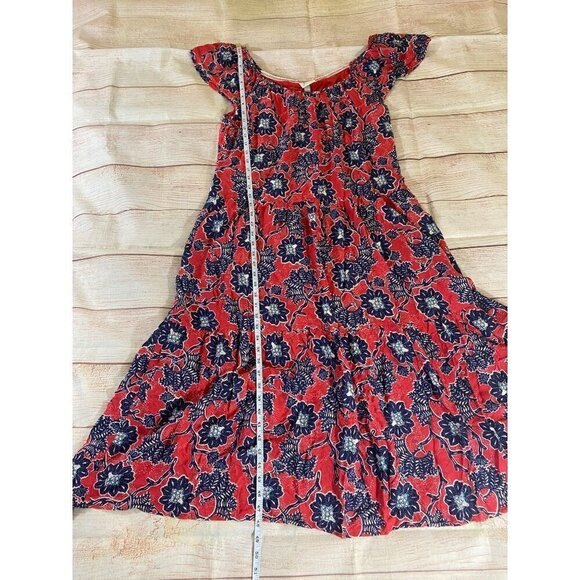 Knox Rose Women's Red Floral Bohemian Maxi Dress - Large - Picture 2 of 10